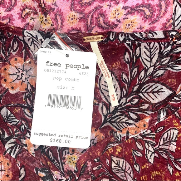 Free People Boho Burgundy Estelle Chiffon Maxi - Picture 13 of 13